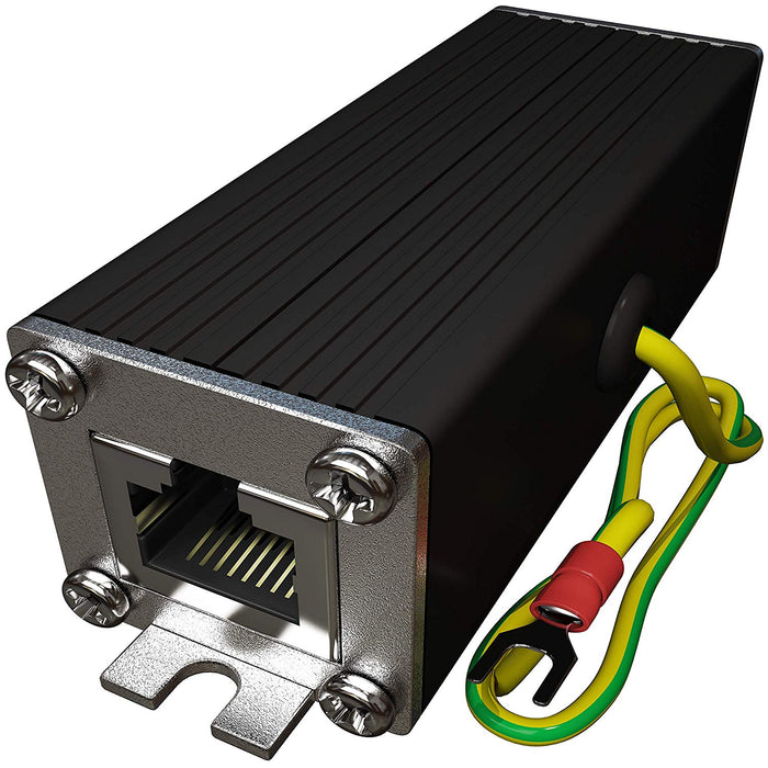 Tupavco TP302 Ethernet Surge Protector PoE++ Gigabit RJ45 Lightning Suppressor (2 Pack)