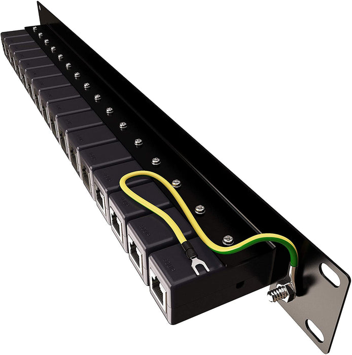 Server Rack Rail 1U 19" (Front Mount) 16 Screw Slots Capacity for Network Cabinet