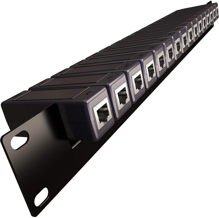 Server Rack Rail 1U 19" (Front Mount) 16 Screw Slots Capacity for Network Cabinet