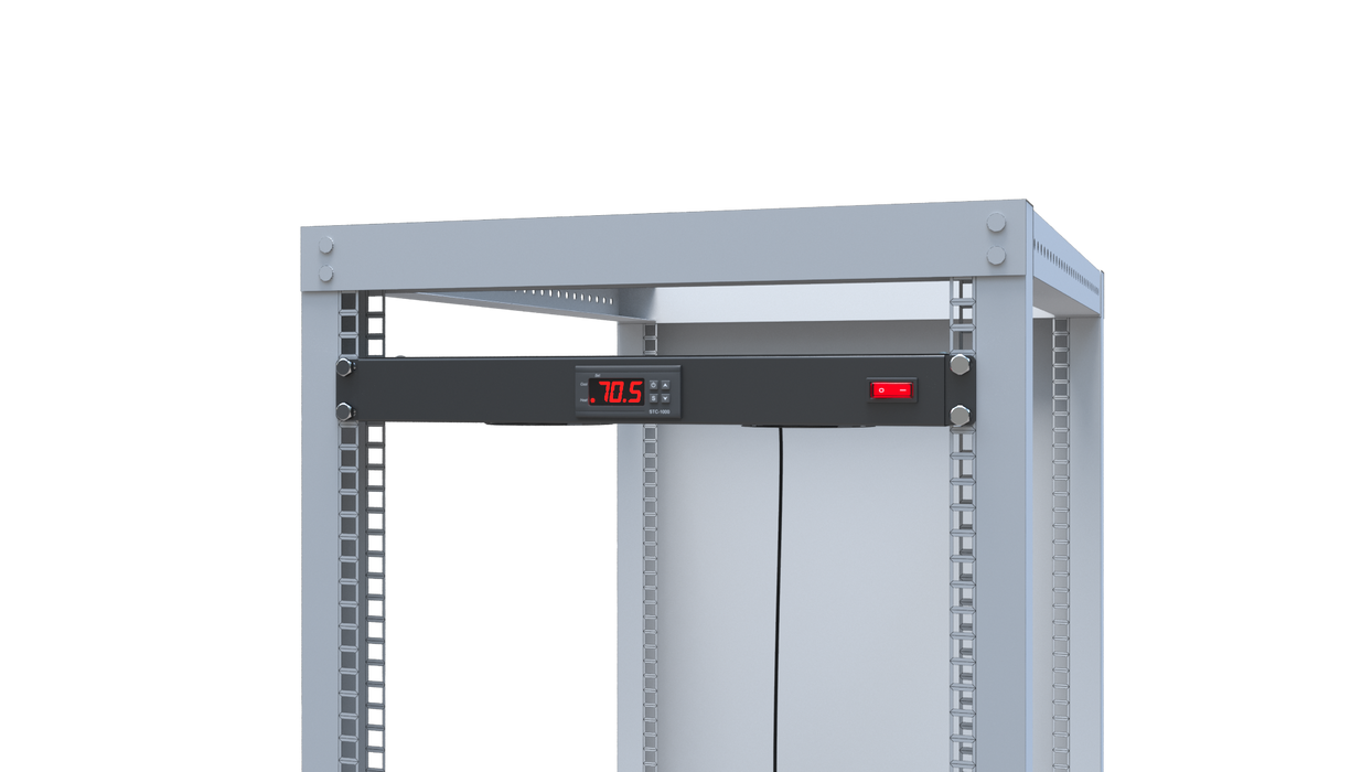Tupavco 1U 19" Rack Mount Fan - 4 Fans Server Cooling System - Heat Monitor Display