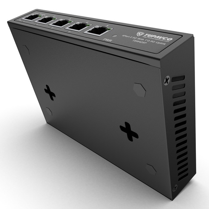 2.5GB Switch (5 Port) PoE++ for Ethernet Network - High Speed 10M/100M/1G/2.5G Gigabit (802.3bz) - Tupavco TP1941