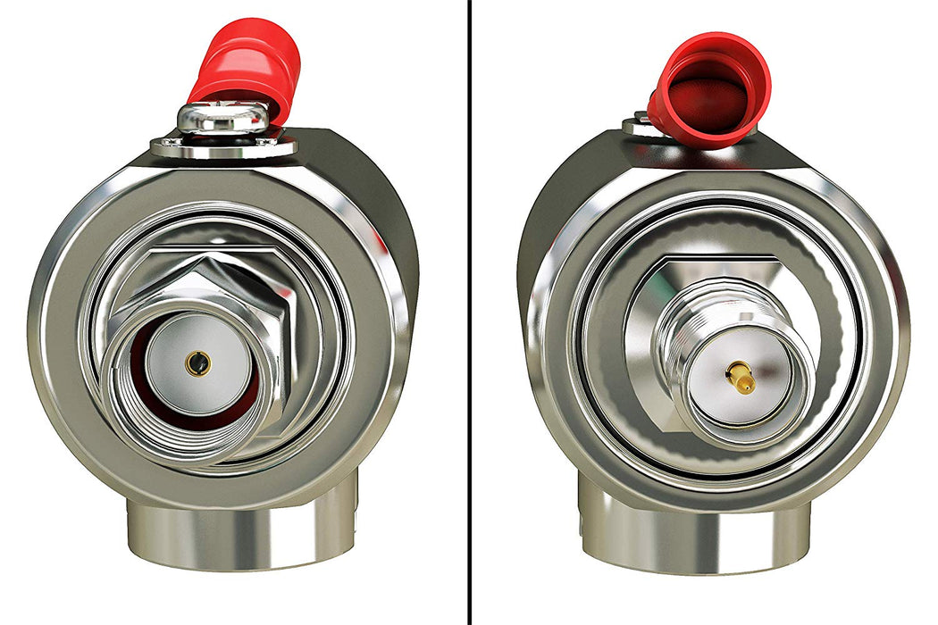 RP-SMA Male to RP-SMA Female RF Converter/Adapter with Coaxial Cable Lightning Surge Protection