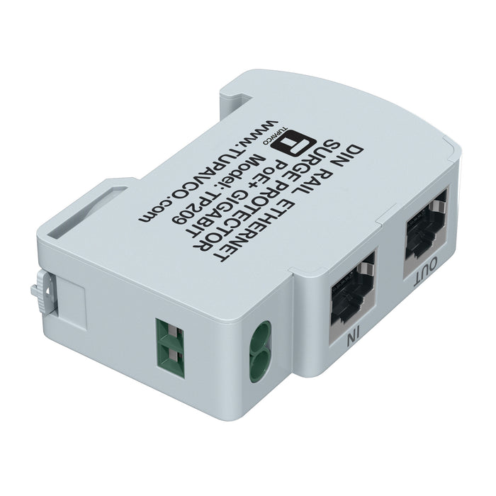 Ethernet Surge Protector DIN Rail Mounted Gigabit - Compatible with PoE++ - Tupavco TP209