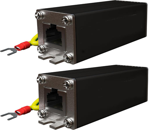 Tupavco TP325 Ethernet Surge Protector / 2.5 Gigabit PoE++ 150W / Gas Discharge Tube (2 Pack)