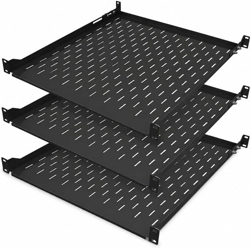 1U Server Rack Shelf (3 Pack) - 4 Post Mount Tray (450mm Depth) - TP1733