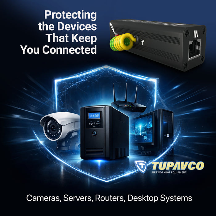 Ethernet Surge Protector - PoE++ Gigabit - Tupavco TP202