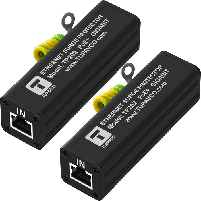 Ethernet Surge Protector (2 Pack) PoE++ Gigabit - Tupavco TP202x2