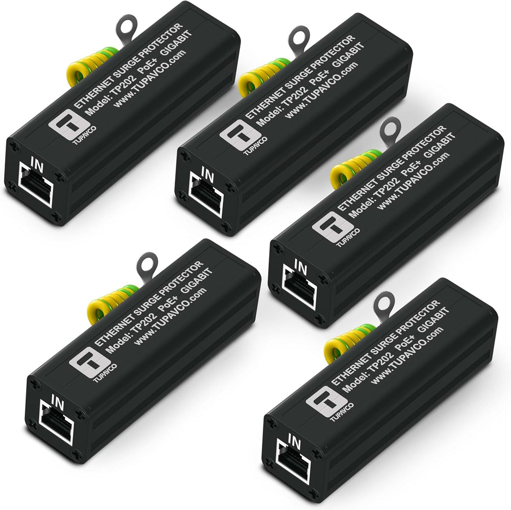 Ethernet Surge Protector (5 Pack) PoE++ Gigabit - Tupavco TP202x5