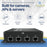 4 Port Gigabit Ethernet Surge Protector - Compatible with PoE++ Tupavco TP204