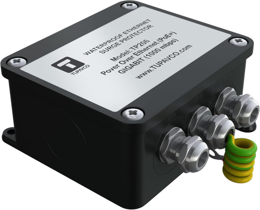 Outdoor Gigabit Ethernet Surge Protector - Waterproof and Compatible with PoE++ Tupavco TP206
