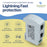 Ethernet Surge Protector DIN Rail Mounted Gigabit - Compatible with PoE++ - Tupavco TP209