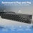 24 Port Rackmount Ethernet Surge Protector - Compatible with PoE++ and Gigabit - Tupavco TP224