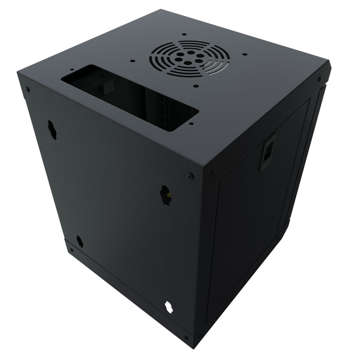 10 inch Mini Network Rack Cabinet - 6U Vented w/Glass Door - 9 in Depth - Tupavco TP436