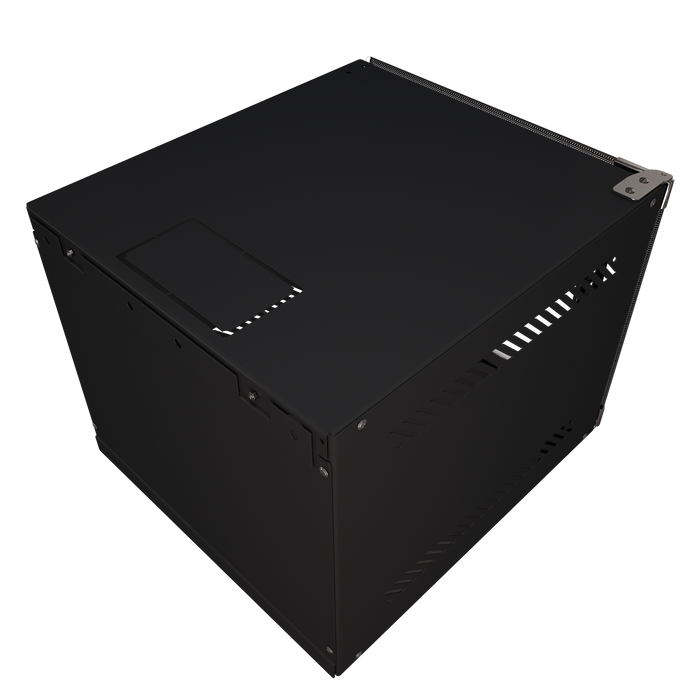 4U Portable 10" Network Cabinet Half-Rack SOHO Floor/Wall Mount Glass Door Secured Lock