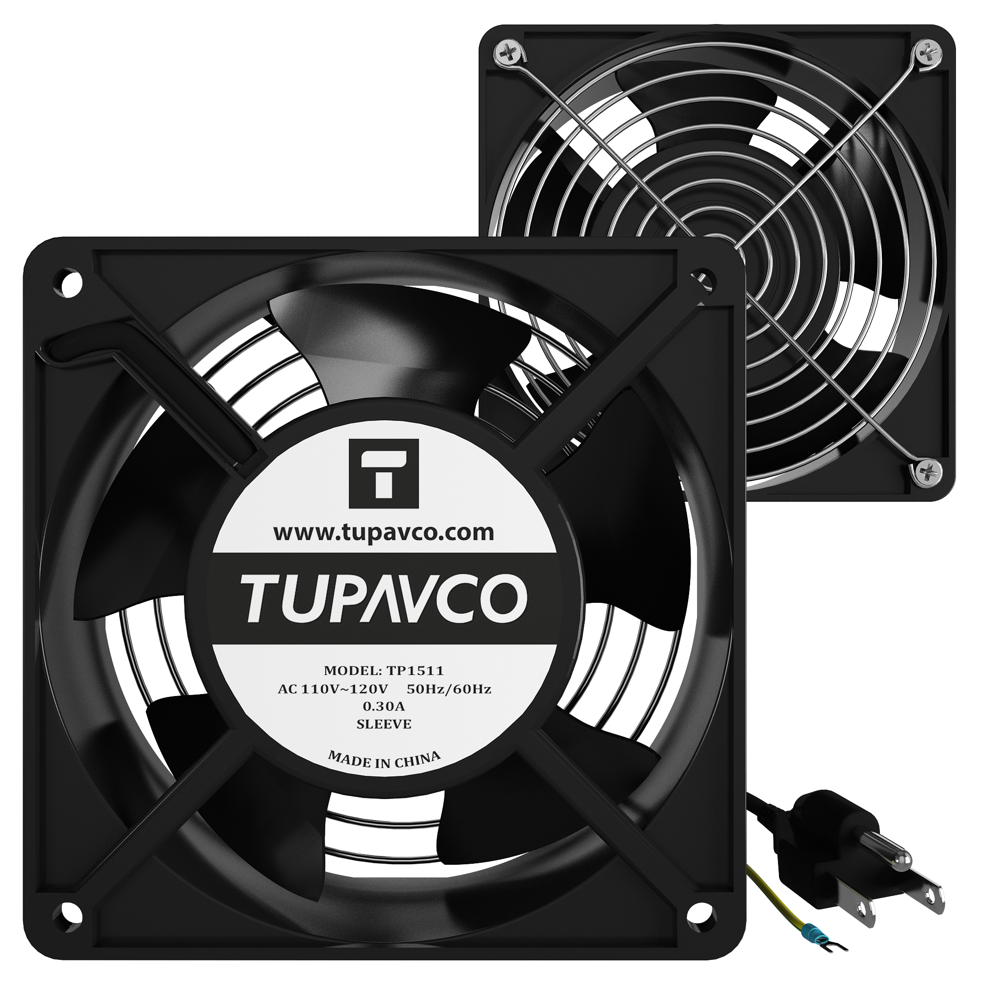 Network Cabinet Fan Pair - Server Rack Cooling Ventilation 110V — Tupavco
