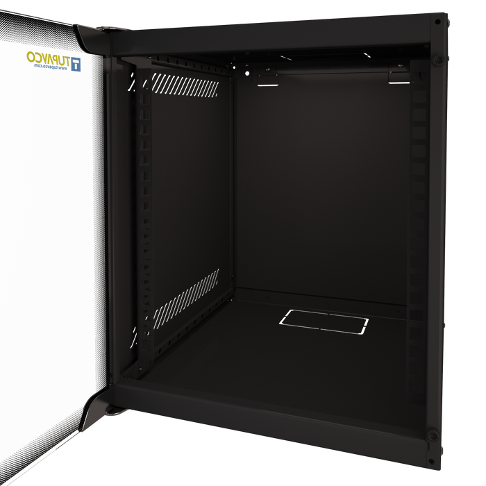 6U Portable 10" Network Cabinet Half-Rack SOHO Floor/Wall Mount Glass Door Secured Lock