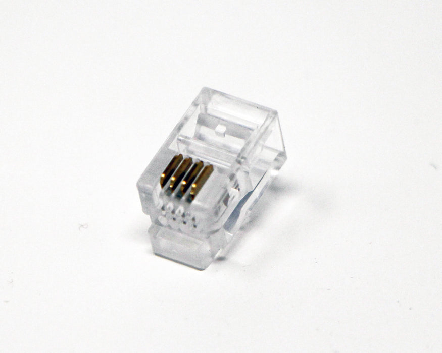 RJ9 Modular Headset Connector (100 Pack Per Bag) 4P4C Phone Connectors - RJ9/RJ10/RJ22 Jack Crimp