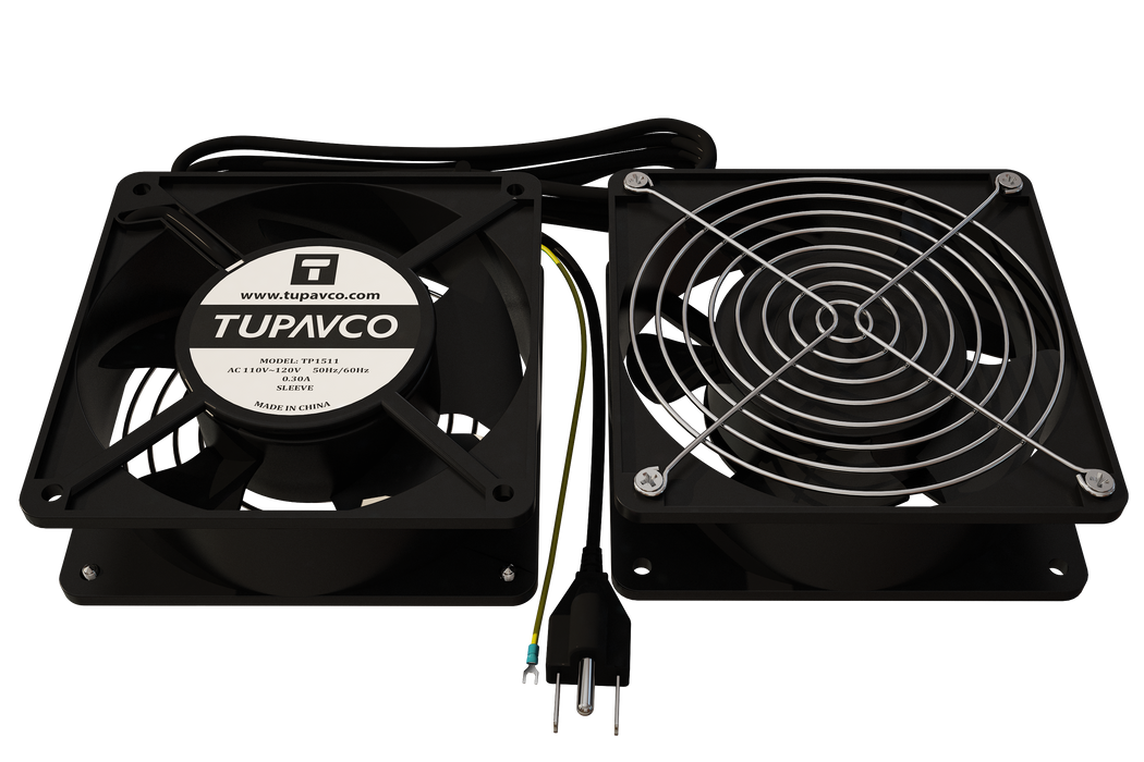 Server Room Exhaust Fan With Thermostat Network Cabinet Fan Pair - Server Rack Cooling Ventilation 110V — Tupavco