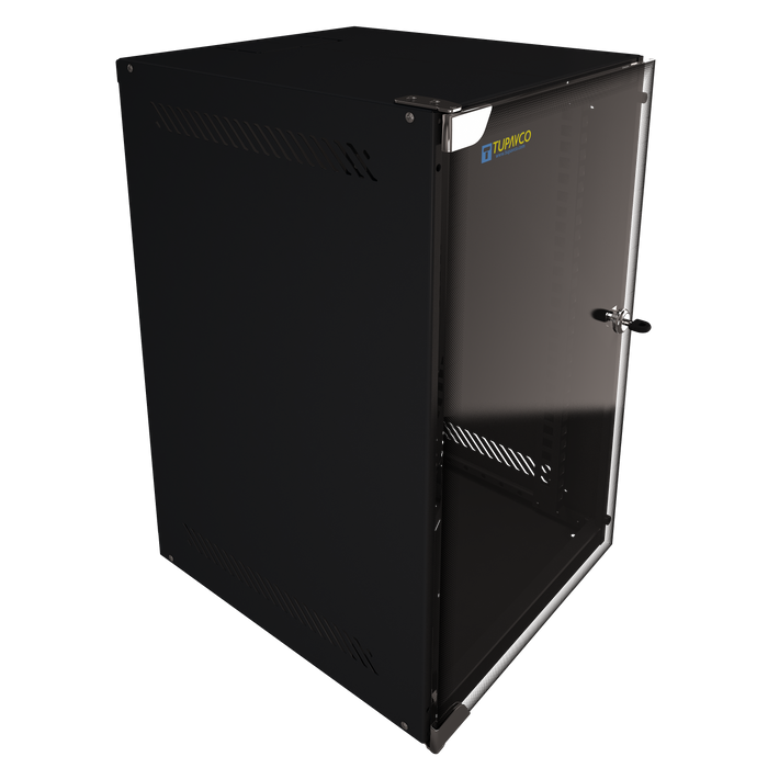 9U Portable 10" Network Cabinet Half-Rack SOHO Floor/Wall Mount Glass Door Secured Lock
