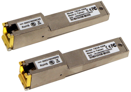 SFP Ethernet Extender Pair of Lan Pluggable Modules Range 1 Mile over Phone Wire or Network Cable VDSL2