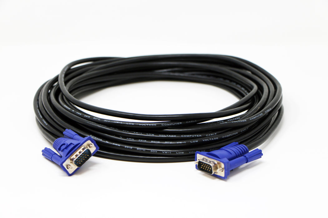 VGA Cable 100ft - Computer / Monitor / Projector / PC / TV Cord 15 PIN, 100 Feet Long Video Cord