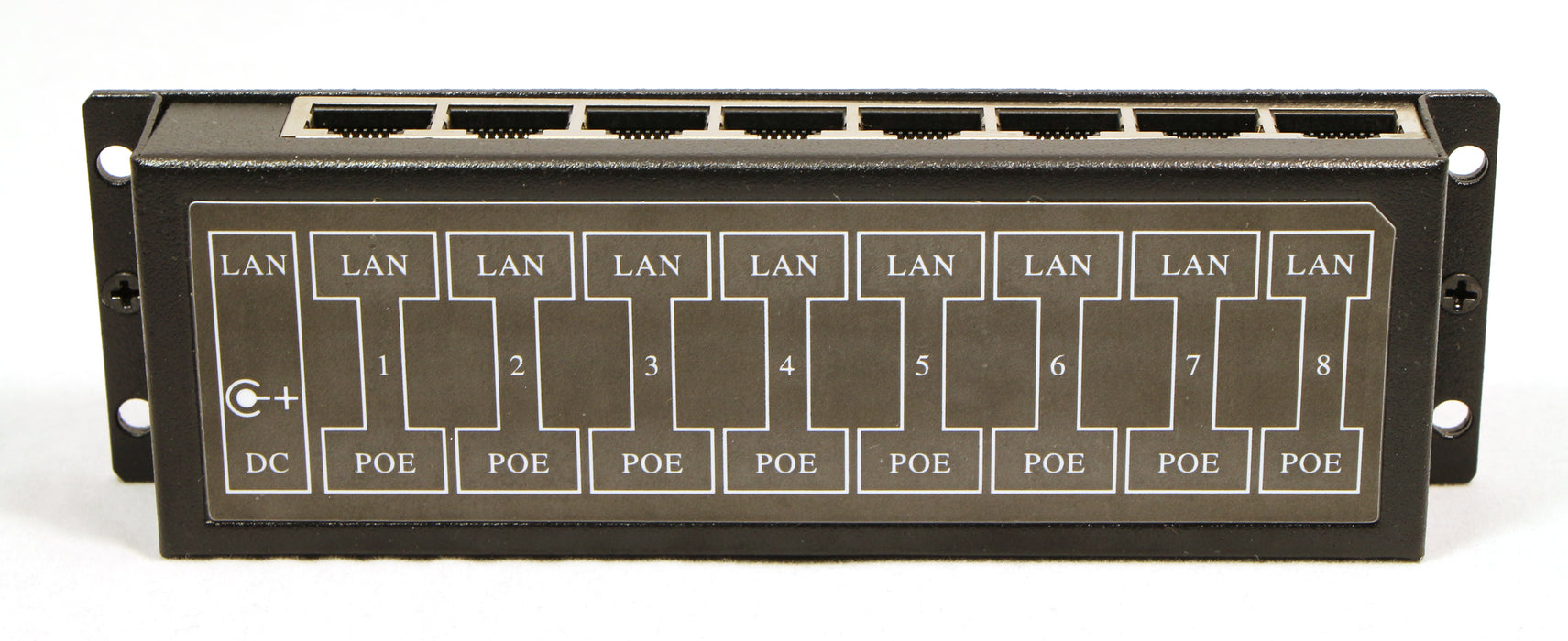 POE Injector 8 port - Passive - PoE/PoE+ Wall Mount - Metal Case