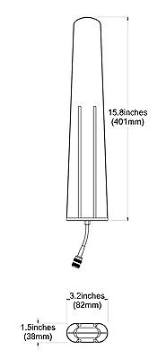 Yagi WiFi 5.8Ghz Antenna - 16dBi Radome - H:19° - V:19° - Outdoor - Directional - N-Female Cable