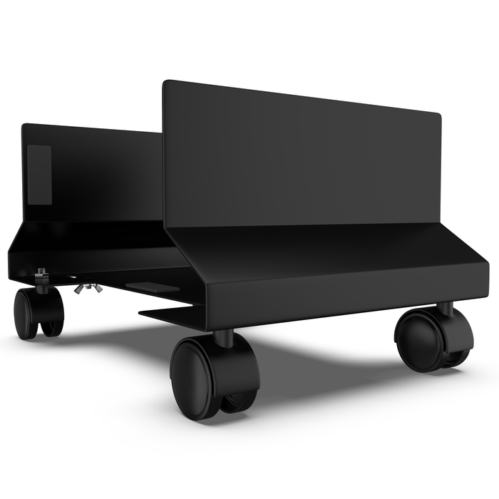 CPU Holder - Under Desk Floor Mobile Stand for Desktop Computer ATX Tower w/ Lockable Rolling Wheels