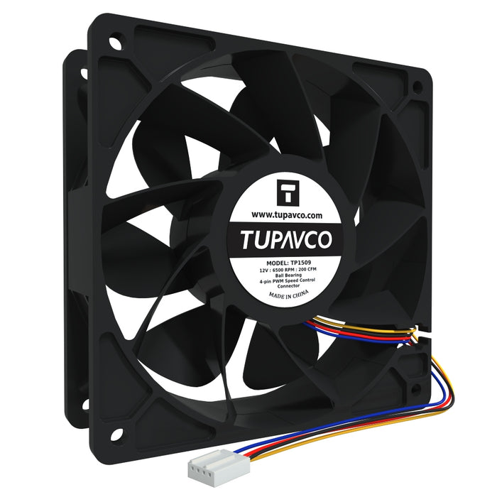 Cooling Miner Fan 6500RPM (200CFM) 120mm/4in (12V/4pin) for GPU Mining Rig
