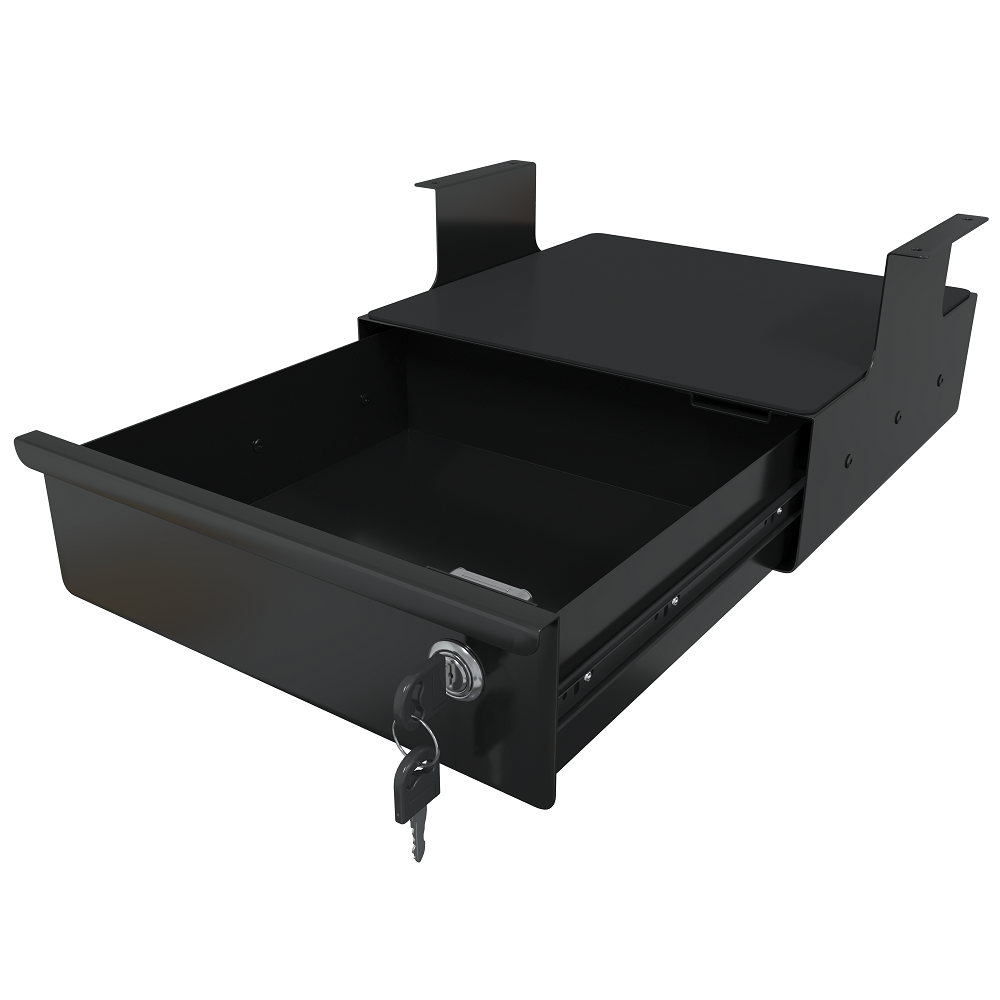 Tupavco TP1702 Under Desk Sliding Pull Out Drawer - Key Lock Storage