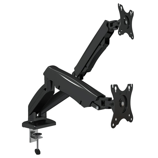 Dual Monitor Stand - Gas Spring Monitor Arm - Fully Adjustable Motion (Rotation/Tilt/Swivel)