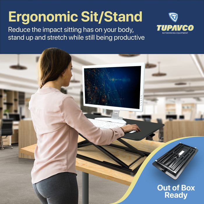 Standing Desk Converter - Tabletop Riser 31"x17" - Laptop/Monitor/Workspace Rising Platform