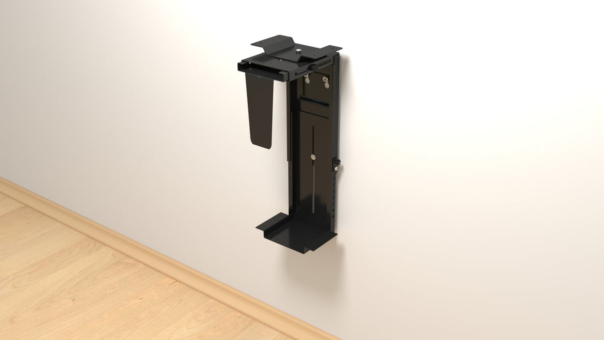 CPU Holder Under Desk Mount - PC Computer Tower Case Holder for Table, Wall or Standing Desk