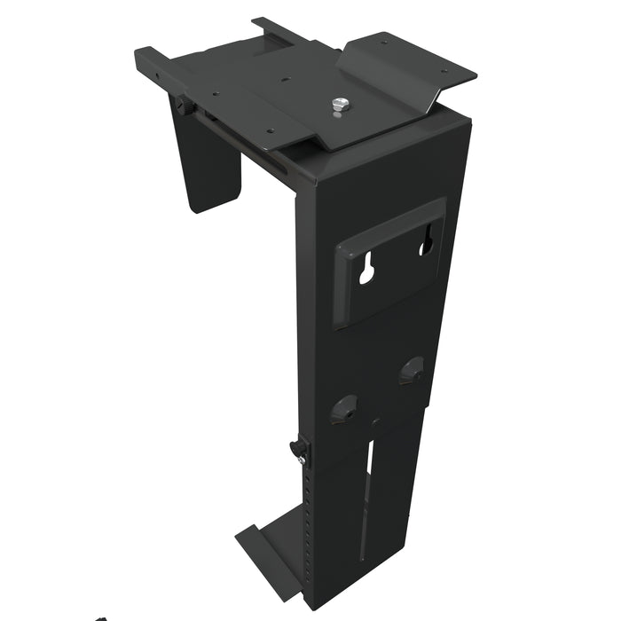 CPU Holder Under Desk Mount - PC Computer Tower Case Holder for Table, Wall or Standing Desk