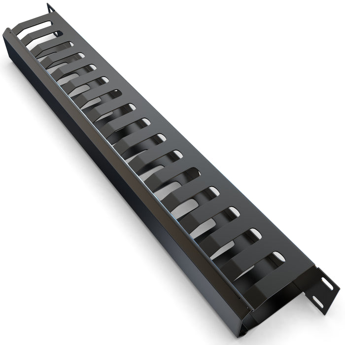 Cable Management Raceway (2 Pack) 16 Rings with Cover - 1U Wire Manager - TP1715