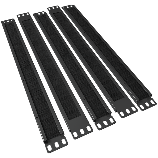 1U Brush Panel (5 Pack) - 19 inch Rackmount Strip Cable Management Spacer for Network Server Rack Cabinet Enclosure