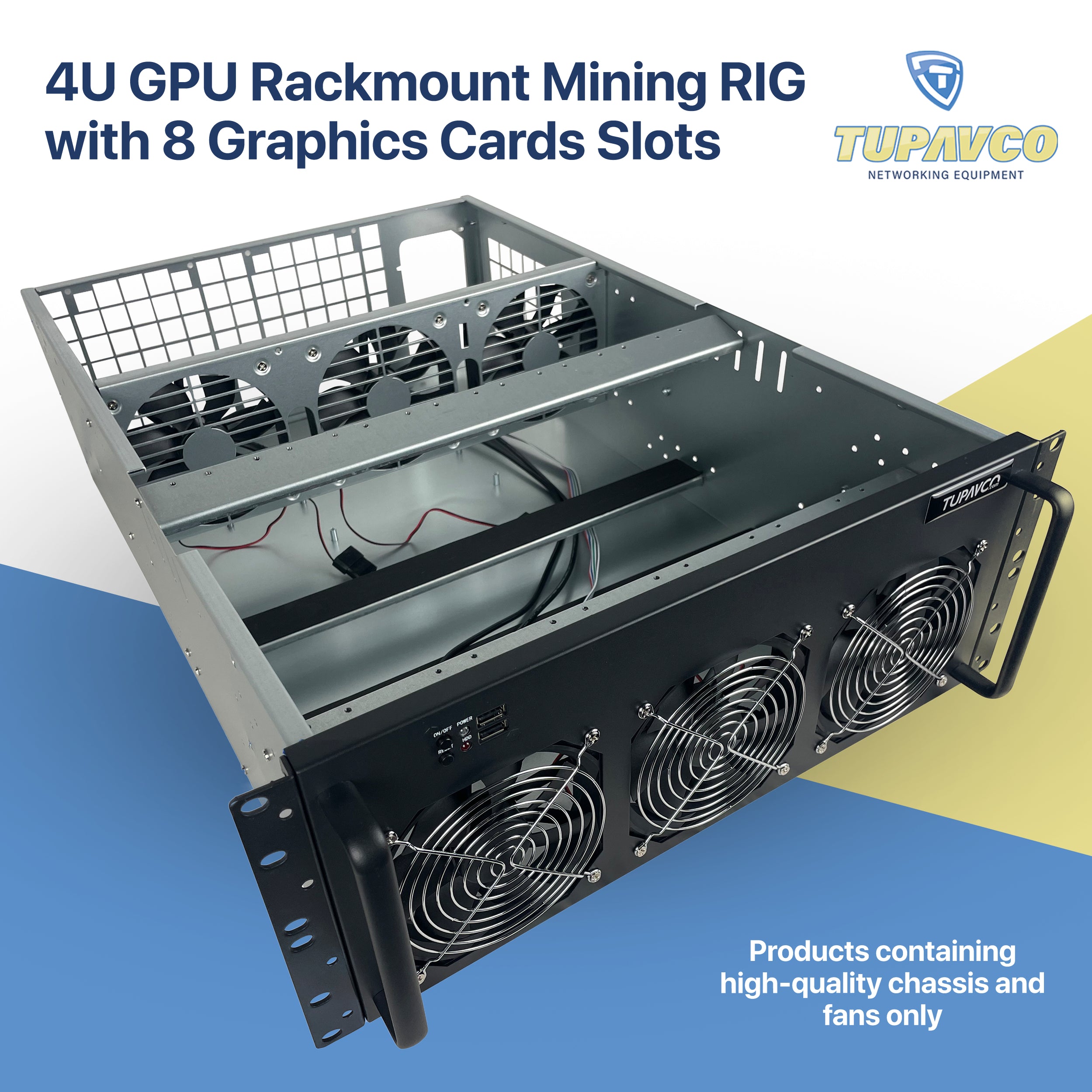 8 GPU Mining Rig Case - 4U Rack Mount Miner Server Chassis Frame — Tupavco