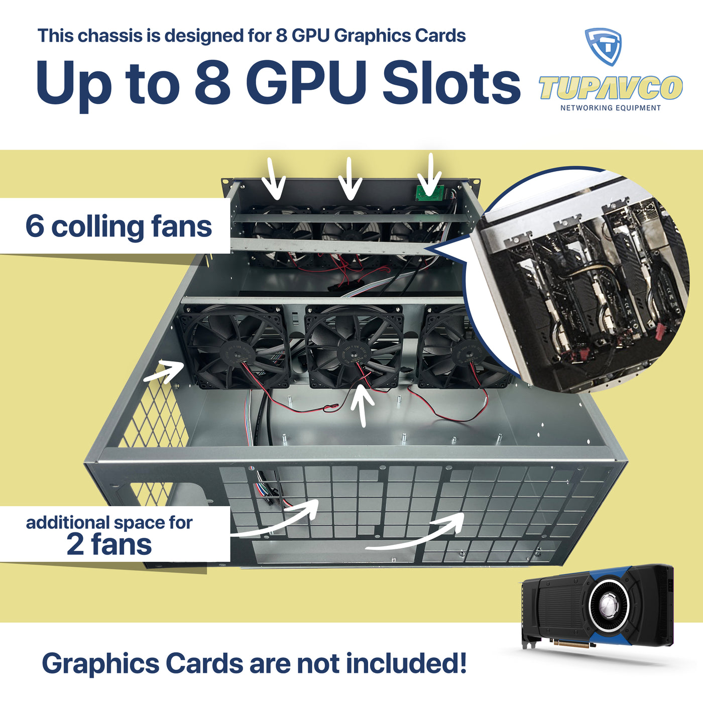 8 GPU Mining Rig Case - 4U Rack Mount Miner Server Chassis Frame — Tupavco