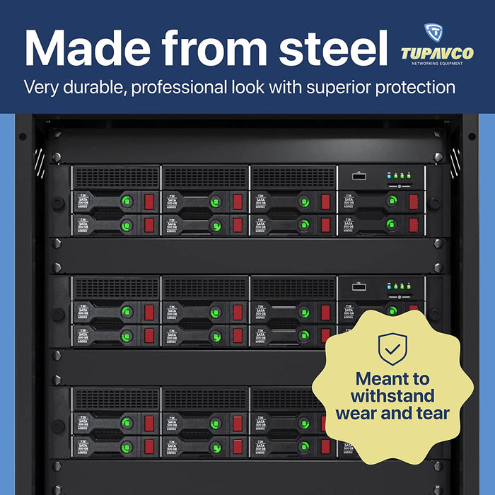 1U Blank Panel (5 Pack) - Metal Spacer 19" Filler for Server Rack Cabinet Enclosure - Black Durable Steel