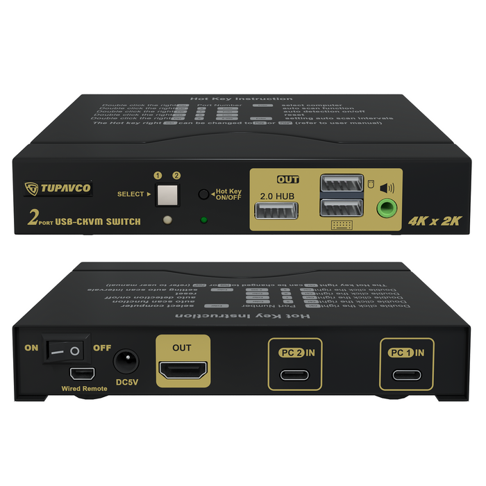 Commutateur USB 3.0 2 En 1 - Partage Imprimante, Clavier, Souris Entre 2 PC - 5 Gbps - Plug And Play - 2