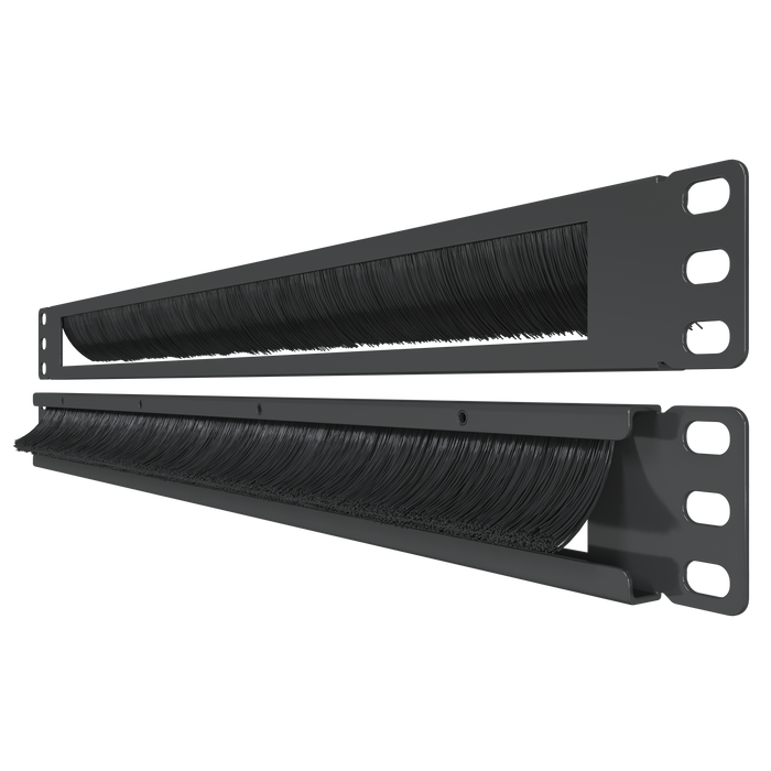 1U Brush Panel (2 Pack) - 19 inch Rackmount Strip Cable Management Spacer for Network Server Rack Cabinet Enclosure