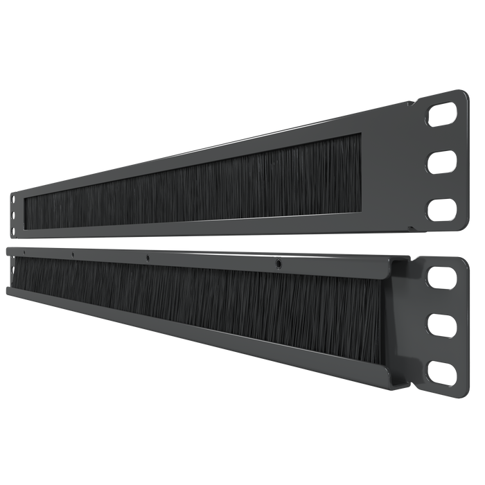 1U Brush Panel (2 Pack) - 19 inch Rackmount Strip Cable Management Spacer for Network Server Rack Cabinet Enclosure