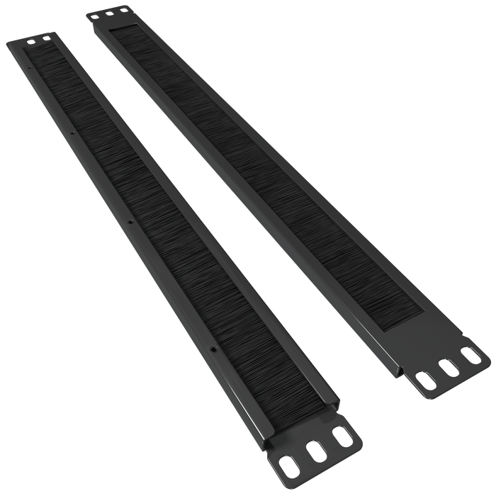 1U Brush Panel (2 Pack) - 19 inch Rackmount Strip Cable Management Spacer for Network Server Rack Cabinet Enclosure