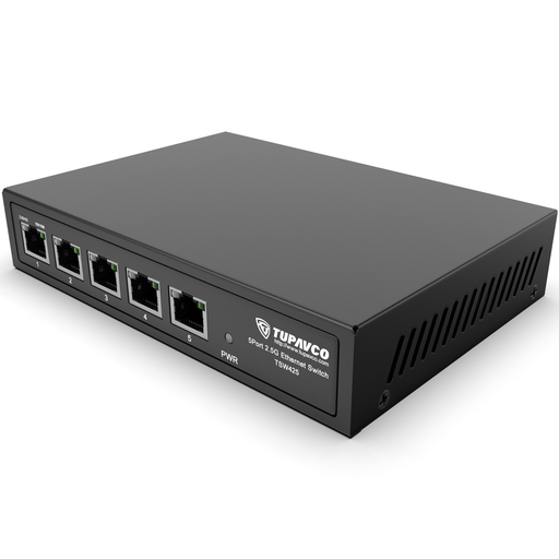 2.5GB Switch (5 Port) for Ethernet Network - High Speed 10M/100M/1G/2.5G Gigabit (802.3bz) - Tupavco TP1940