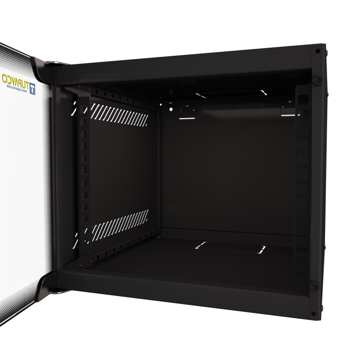 4U Portable 10" Network Cabinet Half-Rack SOHO Floor/Wall Mount Glass Door Secured Lock