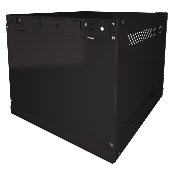 4U Portable 10" Network Cabinet Half-Rack SOHO Floor/Wall Mount Glass Door Secured Lock