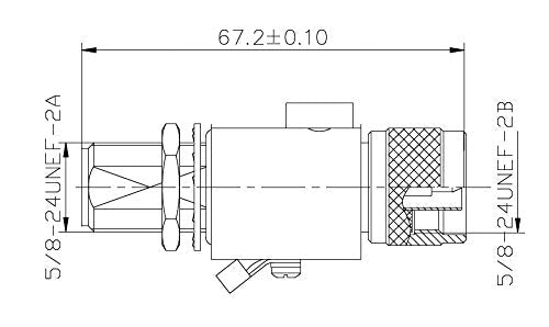 N-Male to N-Female RF Converter/Adapter with Coaxial Cable Lightning Surge Protection