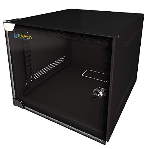 4U Portable 10" Network Cabinet Half-Rack SOHO Floor/Wall Mount Glass Door Secured Lock