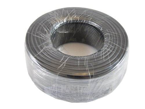 Phone Cable 300ft Rounded Black Roll (100 M - 328 ft) 4X1/0.4 Reel Round Telephone Long Cord