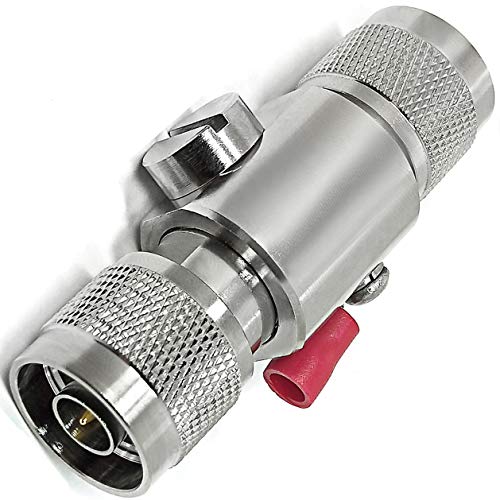 N-Male to N-Male RF Converter/Adapter with Coaxial Cable Lightning Surge Protection